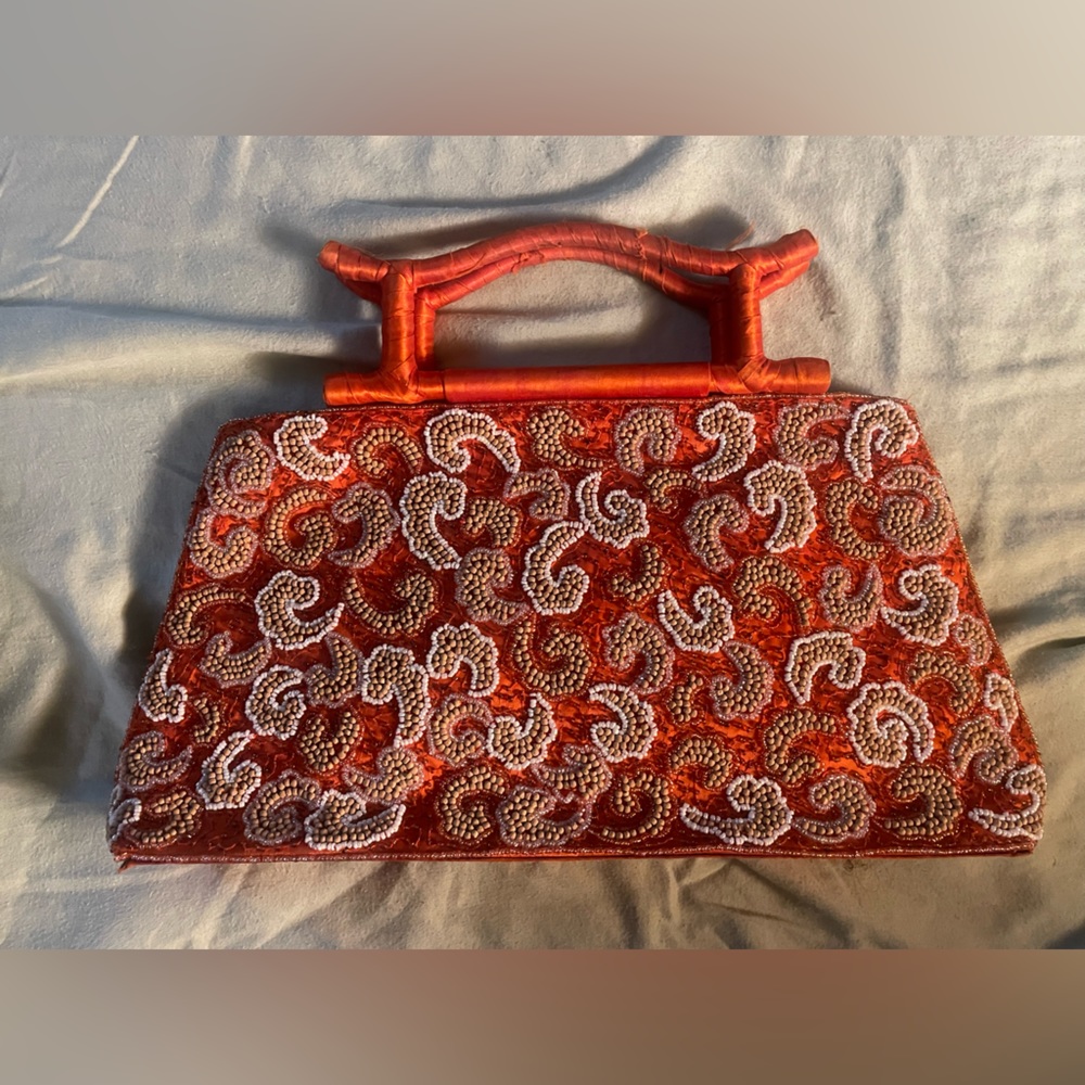 Orange vintage purse